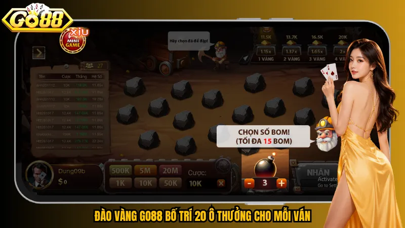 Đào Vàng Go88 – Lật Đá Liên Tay, Càng Mở Càng Say! 3 Đào Vàng Go88 bố trí 20 ô thưởng cho mỗi ván