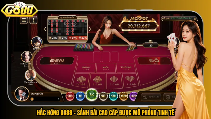 Hắc Hồng Go88 – Đoán Màu Lá Bài, Bạn Chọn Đỏ Hay Đen? 2 Hắc Hồng Go88 – Sảnh bài cao cấp được mô phỏng tinh tế