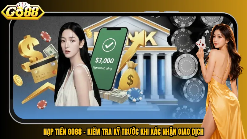 Nạp Tiền Go88 - Hướng Dẫn Thao Tác Nhanh Và Đúng Cách 2 Nạp tiền Go88 - Kiểm tra kỹ trước khi xác nhận giao dịch