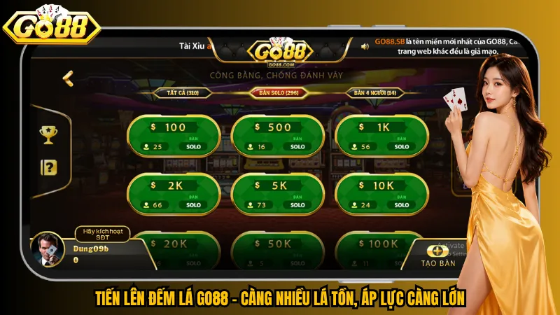 Tiến Lên Đếm Lá Go88 – Càng nhiều lá tồn, áp lực càng lớn