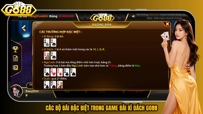 Xì Dách Go88 – Rút Bài Cân Não, Mục Tiêu 21 Điểm 4 Các bộ bài đặc biệt trong game bài Xì Dách Go88