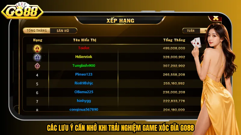 Xóc Đĩa Go88 – Bàn Live Kịch Tính, Nhịp Cược Khó Rời 6 Các lưu ý cần nhớ khi trải nghiệm game Xóc đĩa Go88